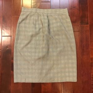 DKNY Essentials Plaid Work Dress Pencil Skirt 10